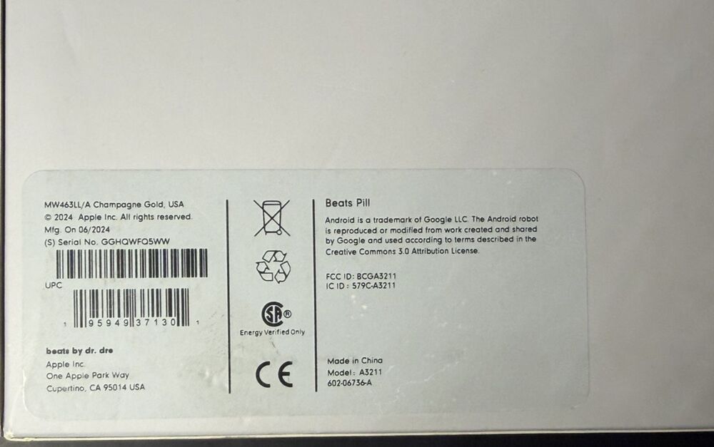 New Genuine Beats Pill Champagne Gold Portable Bluetooth Speaker MW463LL/A - Picture 5 of 8